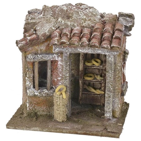 Escenario de panadería para Belén de 11,5x9x11 cm de altura