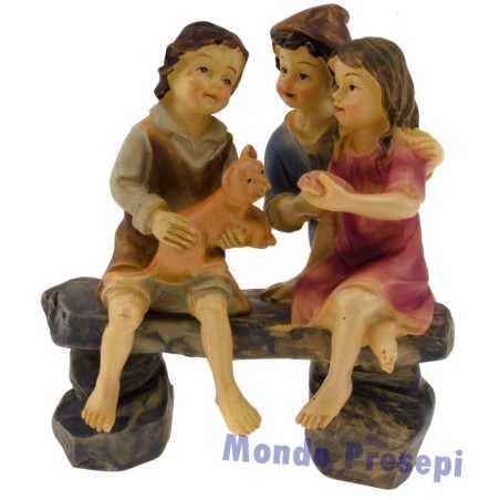 Bambini in resina per statue 9-10 cm Mondo Presepi