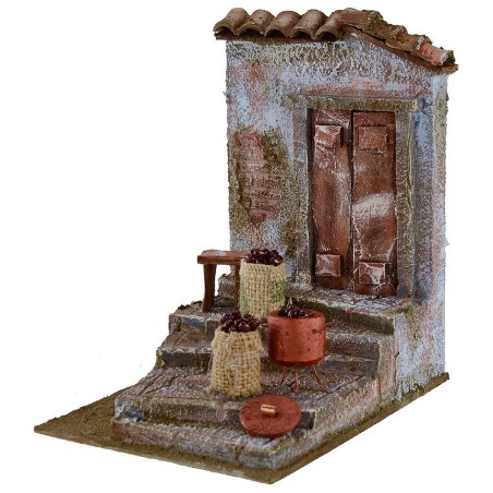 Ambientación para castañera en el belén de 14,5x19,3x21,5 cm para