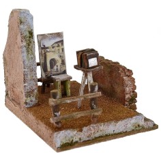 Escenario para belén de pintura y fotografía de 19,5x14,5x15 cm 2