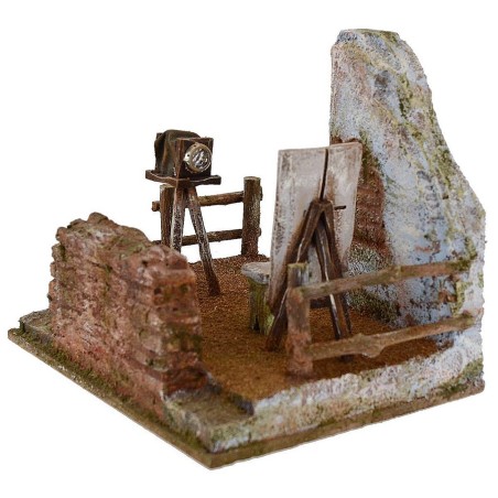 Escenario para belén de pintura y fotografía de 19,5x14,5x15 cm