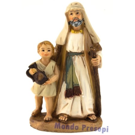 Man with child cm 9 resin