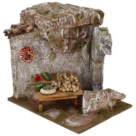 Fruit bench for presepe cm 19x14x17 h. for statues 10 cm