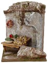 Banco de frutas para pesebre de 19x14x17 cm de altura para