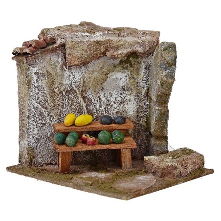 Banco para frutero con ruina de 11,5x9x10 cm de altura para