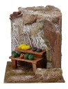 Banco per fruttivendolo con rudere cm 11,5x9x10 h. per statue