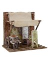 Barbería con cortina de 20x15x20 cm de altura para estatuas de