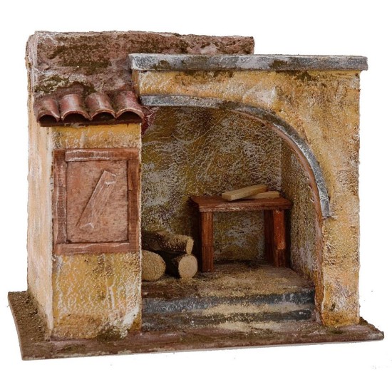 Carpenter's workshop cm 24x18x20.5 h for statues cm 12