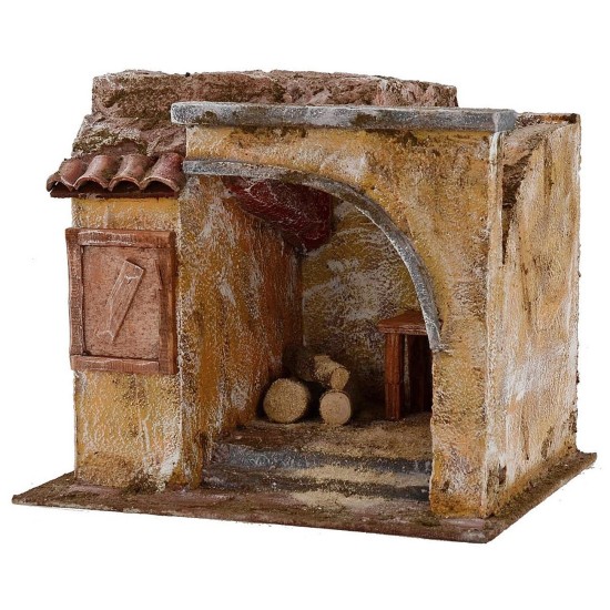 Bottega da falegname cm 24x18x20,5 h per statue cm 12