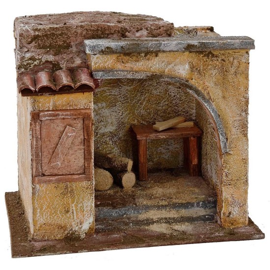 Taller de carpintero cm 24x18x20,5 h para estatuas cm 12