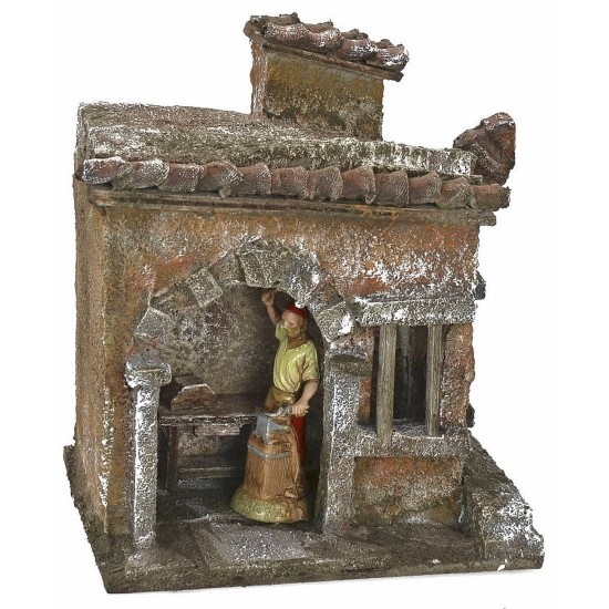 Bottega del fabbro cm 11,5x9x13 h per statue da 6 cm