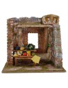 Tienda del frutero para belén de 19,5x14,5x19 cm para figuras