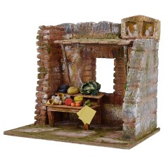 Tienda del frutero para belén de 19,5x14,5x19 cm para figuras 2
