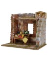 Tienda del frutero para belén de 19,5x14,5x19 cm para figuras