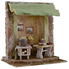 Bottega del maccaronaro cm 19,5x14,5x21 h per statue cm 10