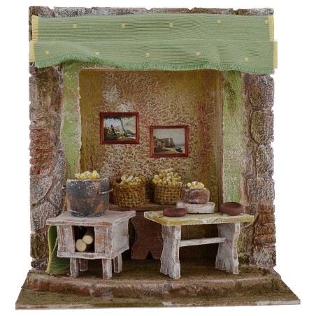 Bottega del maccaronaro cm 19,5x14,5x21 h per statue cm 10