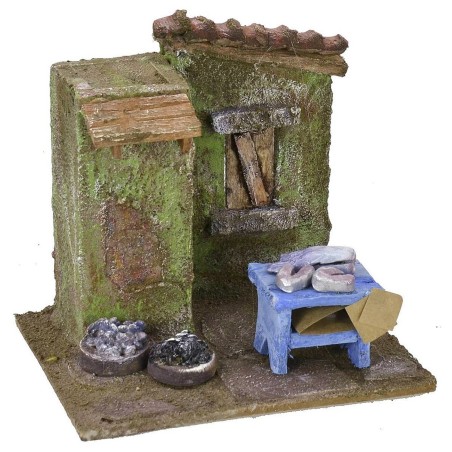 Tienda del pescadero cm 11,5x9x10,5 h para estatuas de 6 cm