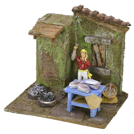 Tienda del pescadero cm 11,5x9x10,5 h para estatuas de 6 cm