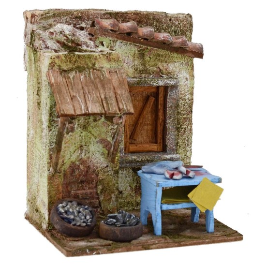 Shop of the pescissole cm 14,5x12x17 h. for statues 10 cm