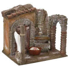 Courtyard with wash-house and arch 19.5x14.5x17 cm h for
