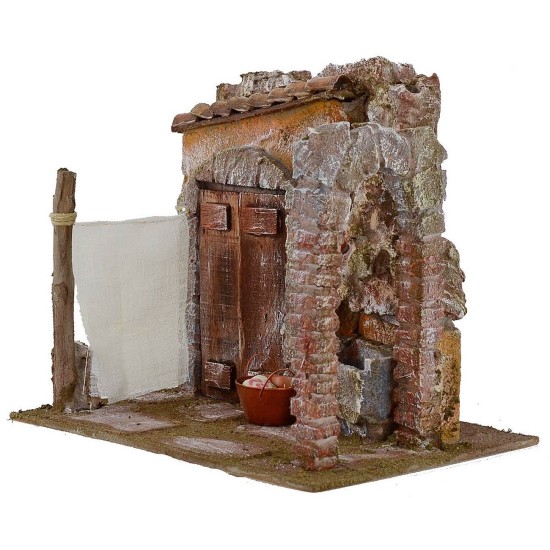 Patio con lavadero y arco cm 24x17,5x21 h para estatuas cm 12