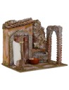 Patio con lavadero y arco de 24x17,5x21 cm de altura para estatuas de 12 cm.