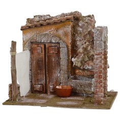 Courtyard with washhouse and arch cm 24x17.5x21 h for statues