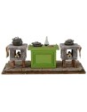 Cocina con accesorios para pesebre 27x12x10 h para estatuas de