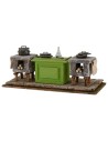 Cucina con accessori per presepe 27x12x10 h per statue 14-15 cm
