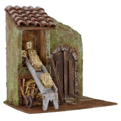 Façade with barn and dwelling annexed cm 19,5x15x21, 5 h for