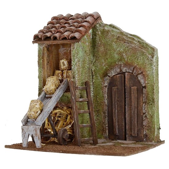 Facciata con fienile ed abitazione annessa cm 19,5x15x21,5 h