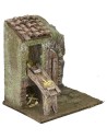 Fachada con granero y portón de 11,5x9x13 cm h para estatuas de