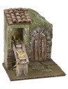 Fachada con granero y portón de 11,5x9x13 cm h para estatuas de