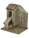 Fachada con granero y portón de 11,5x9x13 cm h para estatuas de