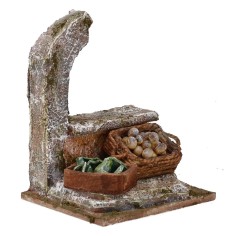 Fruttivendolo con arco cm 10x8x12 h. per statue 10 cm Mondo
