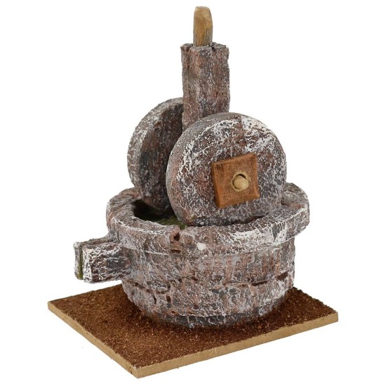Molino de aceite para belén de 10x9x14 cm de altura para