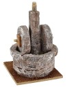 Molino de piedra para belén de 13x13x16 cm de alto, para