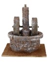 Molino de piedra para belén de 13x13x16 cm de alto, para