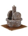 Molino de piedra para belén de 13x13x16 cm de alto, para