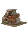 Murete con cestas de verduras para belén cm 10x9x7 h.