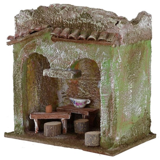 Ostería de 13x8,5x12,8 cm de altura para estatuas de 6 cm.