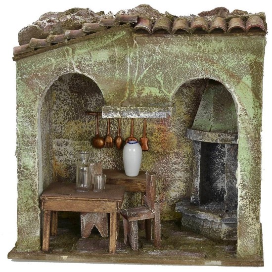 Hostería de 24x16x24 cm de altura para estatuas de 12 cm.