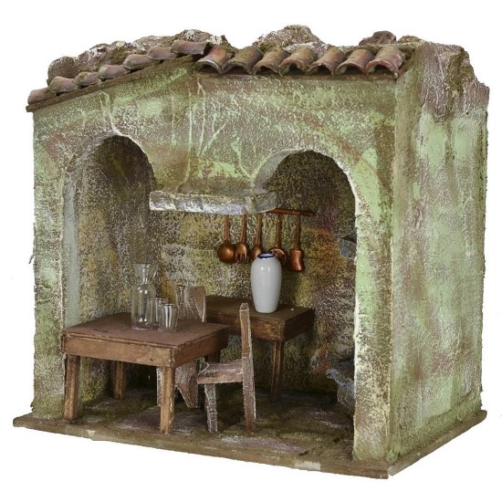 Hostería de 24x16x24 cm de altura para estatuas de 12 cm.