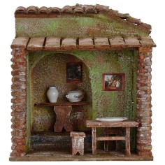 Tavern with pergola cm 19.5x14.5x21.5 h for statues cm 10