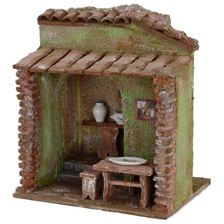 Tavern with pergola cm 19.5x14.5x21.5 h for statues cm 10