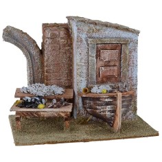 Fish market with wreck cm 19.5x14.5x15.4 h for statues 10 2