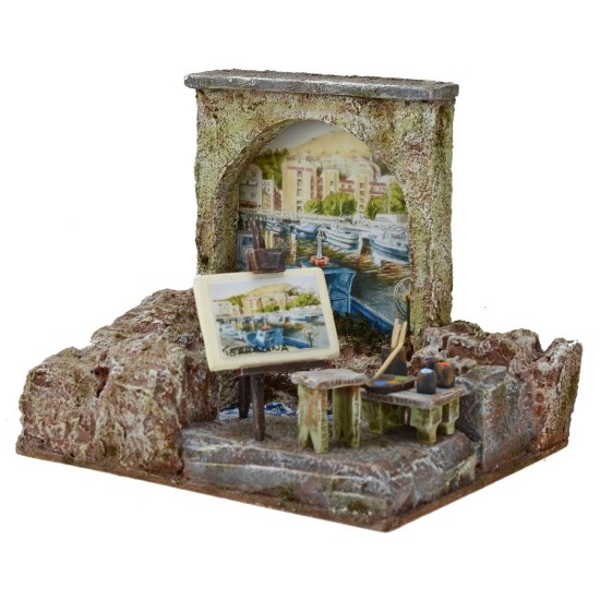 Painter at port 20x14, 5x16 h. for statues 10 cm