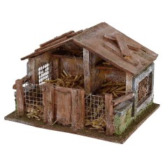 Pollaio for presepe cm 19x14, 5x13 h 2