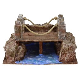 Ponte in legno su ruscello componibile cm 19,5x14,5x10 h