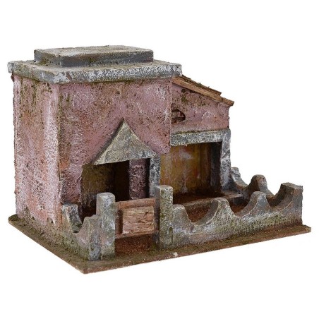 Porqueriza para belén de 20x14,5x13 cm de altura para estatuas